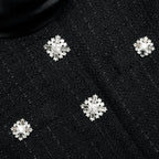 tabitha Boucle Collared tweed Mini Dress in black Avalabel