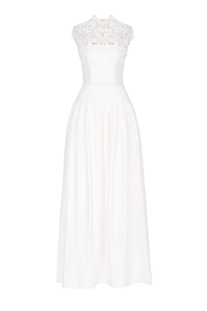 Floral Lace Sleeveless Maxi Dress