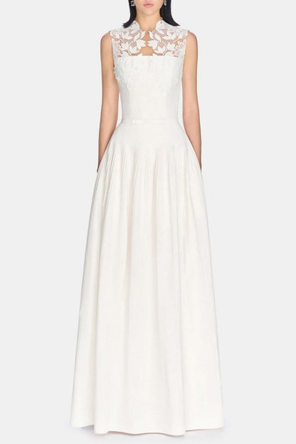 Floral Lace Sleeveless Maxi Dress