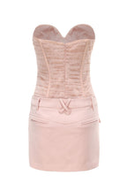 Rolyn Ruched Mesh Strapless Mini Dress - Pink Avalabel