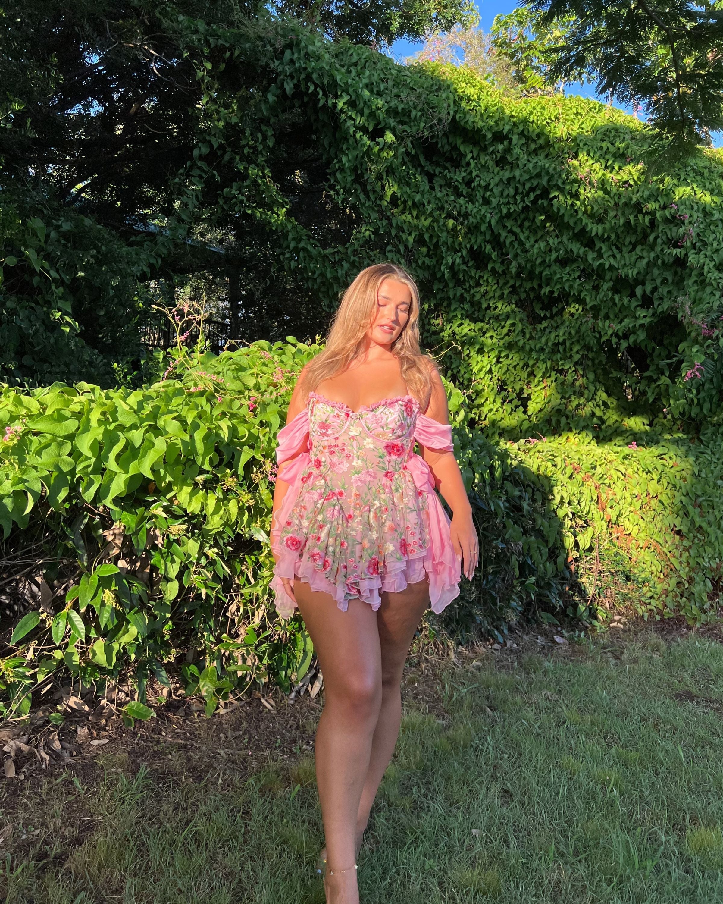 The Rosetta Silk Mini Dress Avalabel