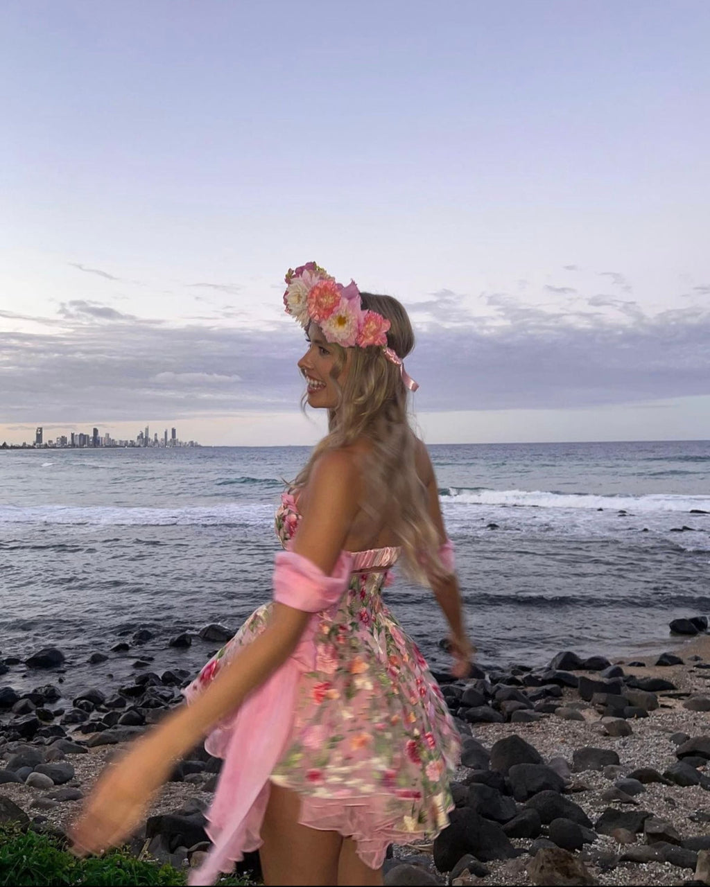 The Rosetta Silk Mini Dress Avalabel