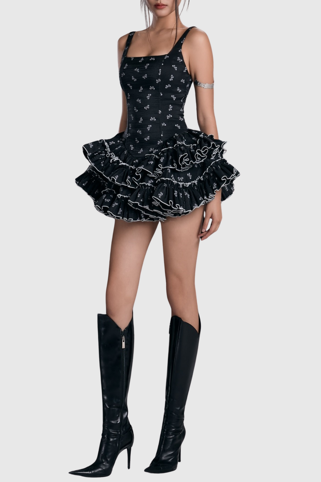 Berkeley Ruffle Mini Dress Avalabel