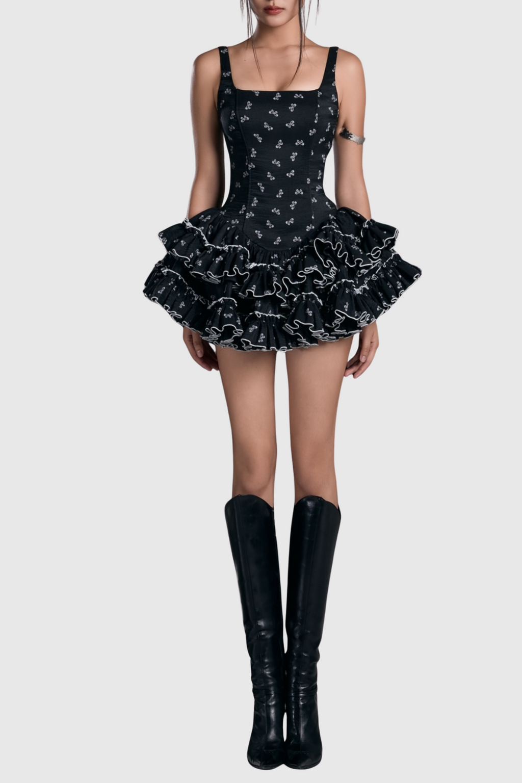 Berkeley Ruffle Mini Dress Avalabel