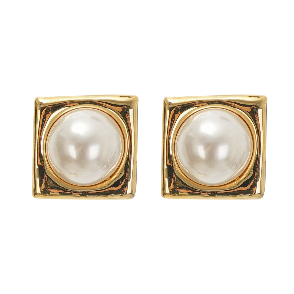 Juana Faux-Pearl Square Earrings Avalabel