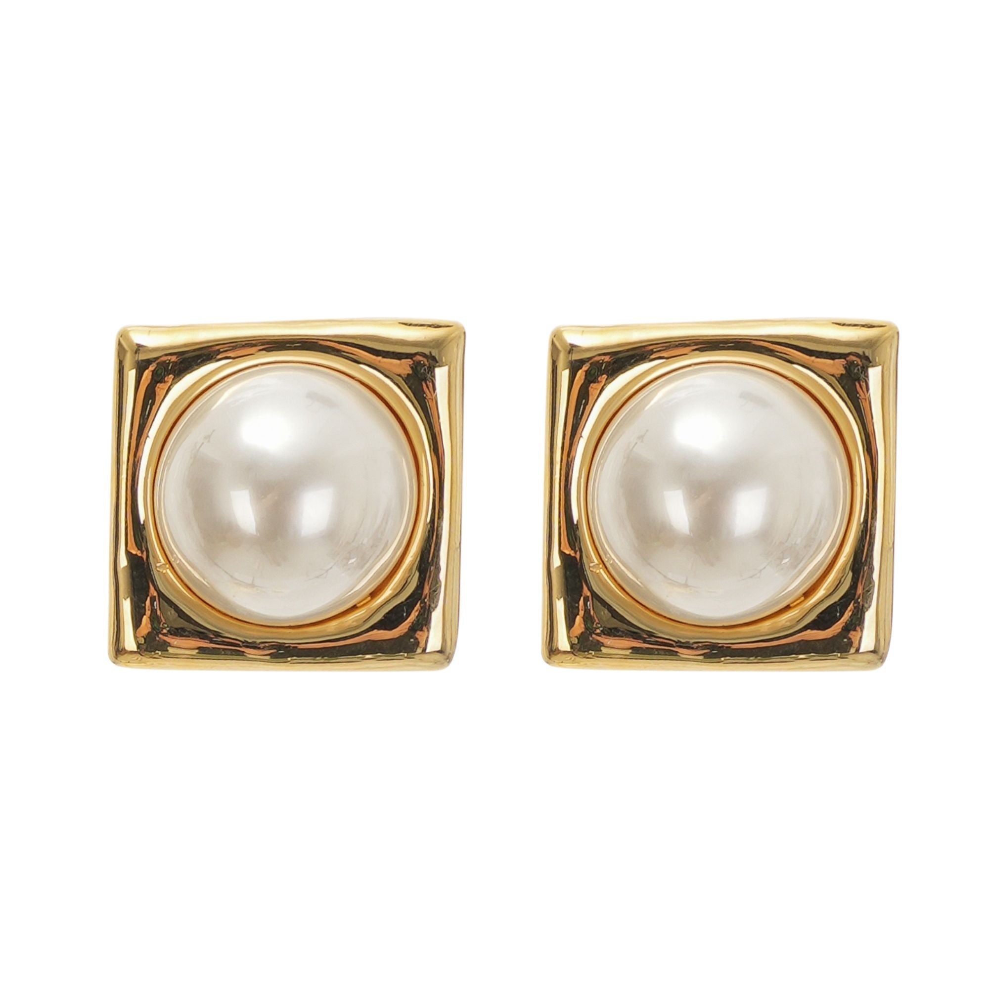 Juana Faux-Pearl Square Earrings Avalabel