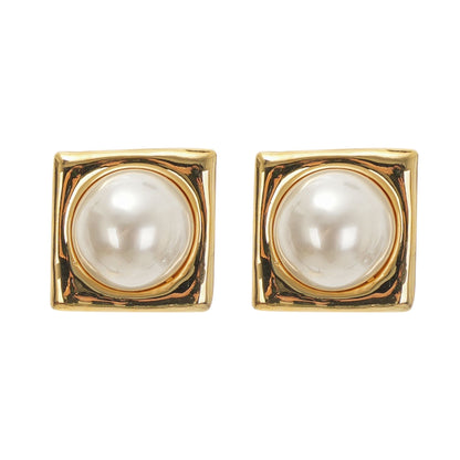 Juana Faux-Pearl Square Earrings