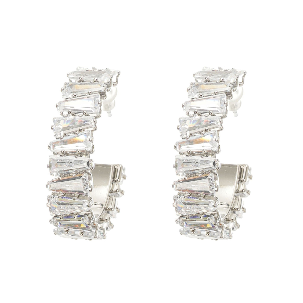 Ysabella Crystal-Embellished Hoop Earrings Avalabel