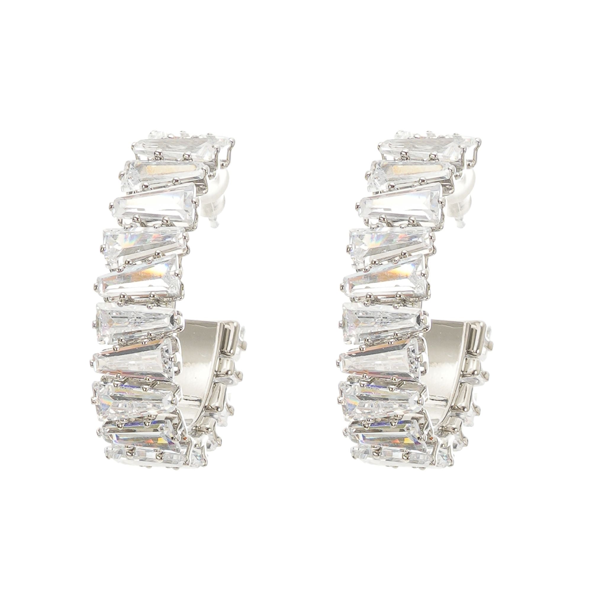 Ysabella Crystal-Embellished Hoop Earrings Avalabel