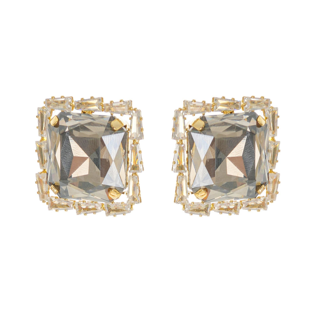 Solada Embellished Square Earrings Avalabel