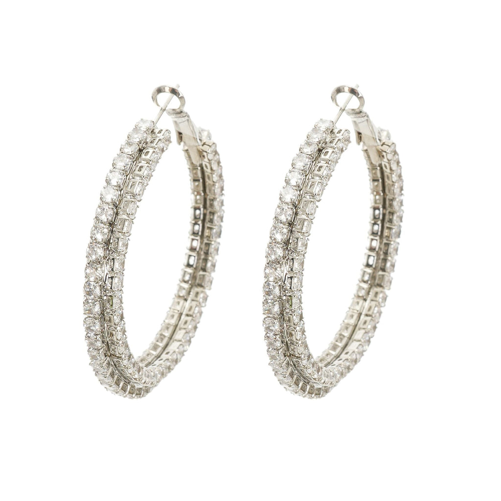 Saira Crystal Circle Earrings Avalabel