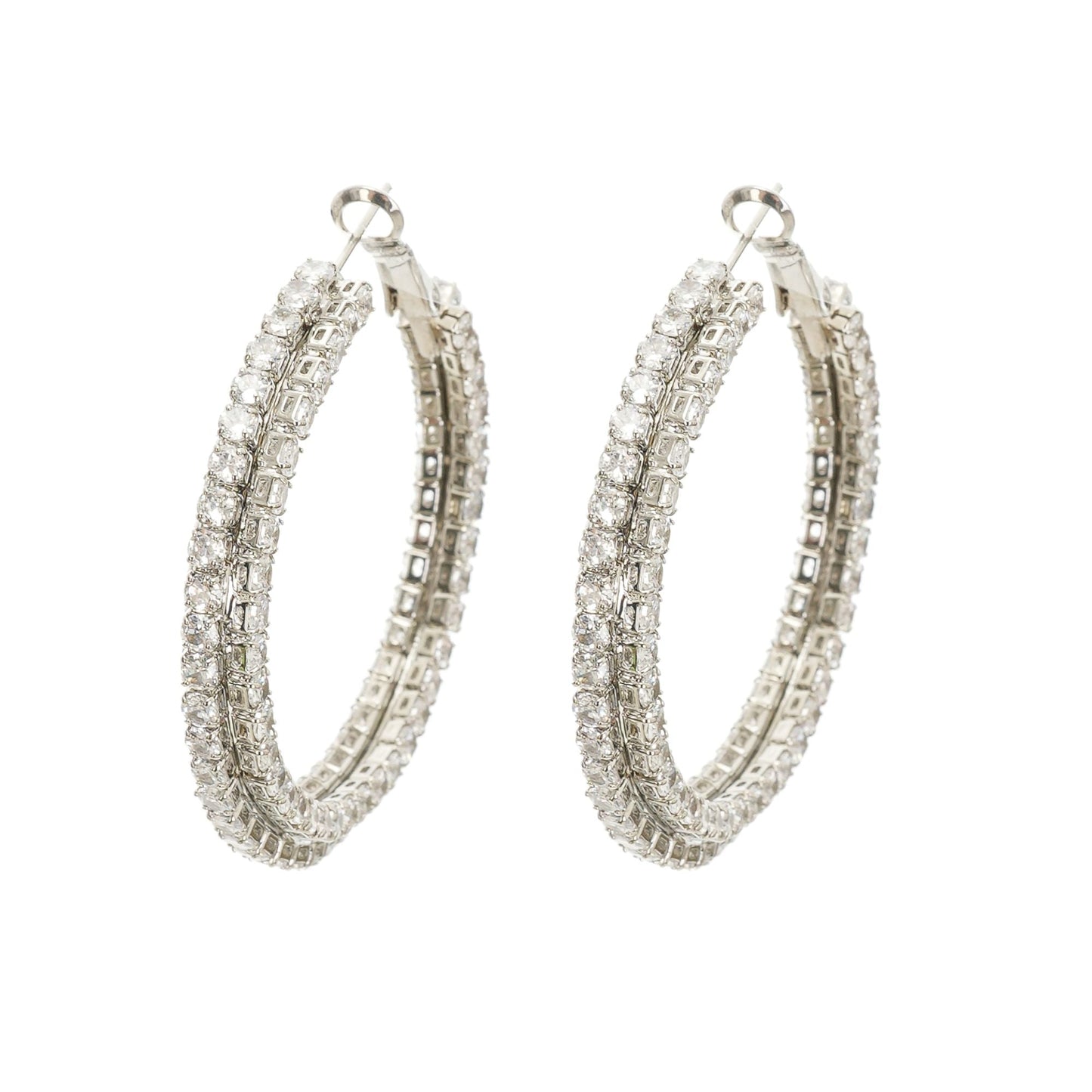 Saira Crystal Circle Earrings Avalabel