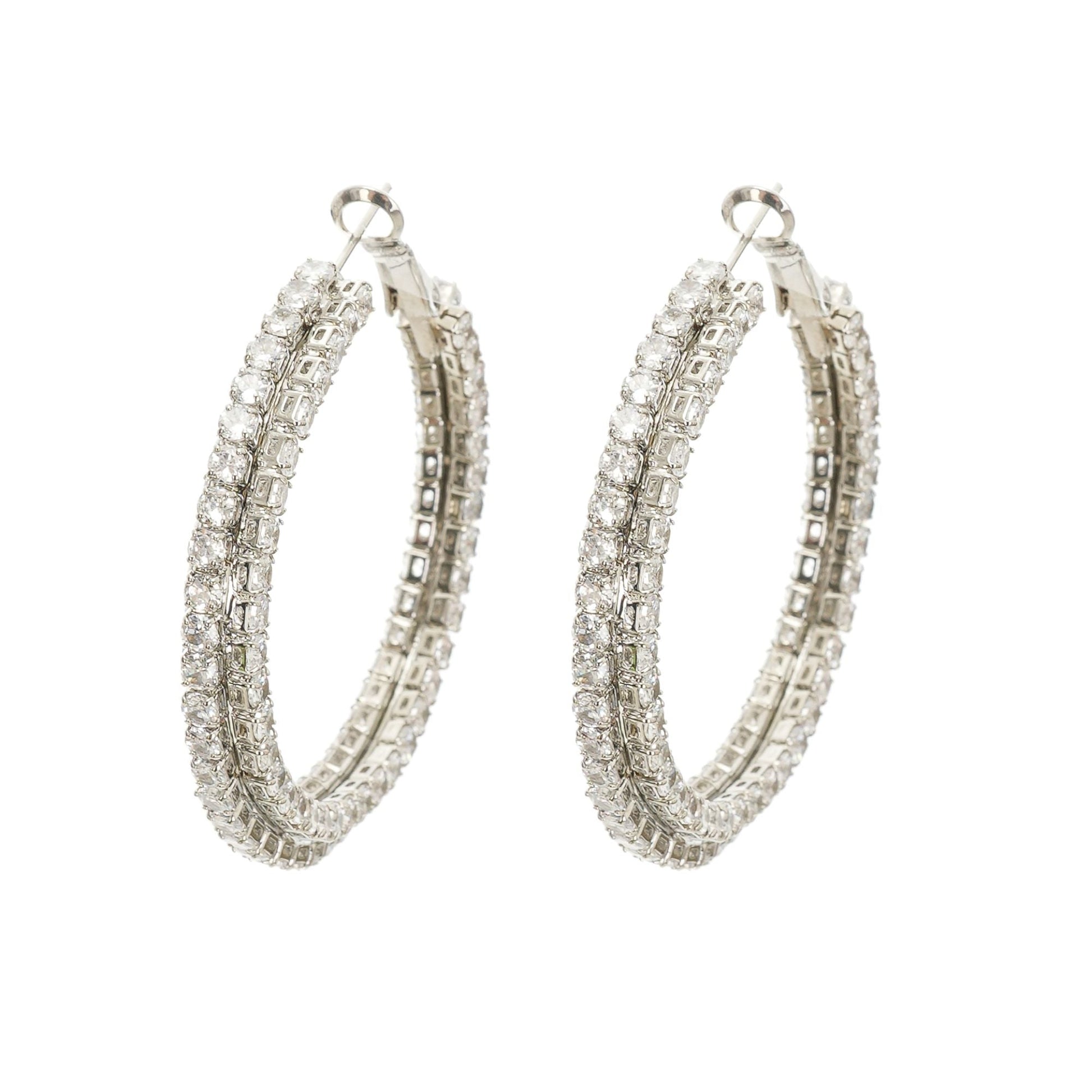 Saira Crystal Circle Earrings Avalabel