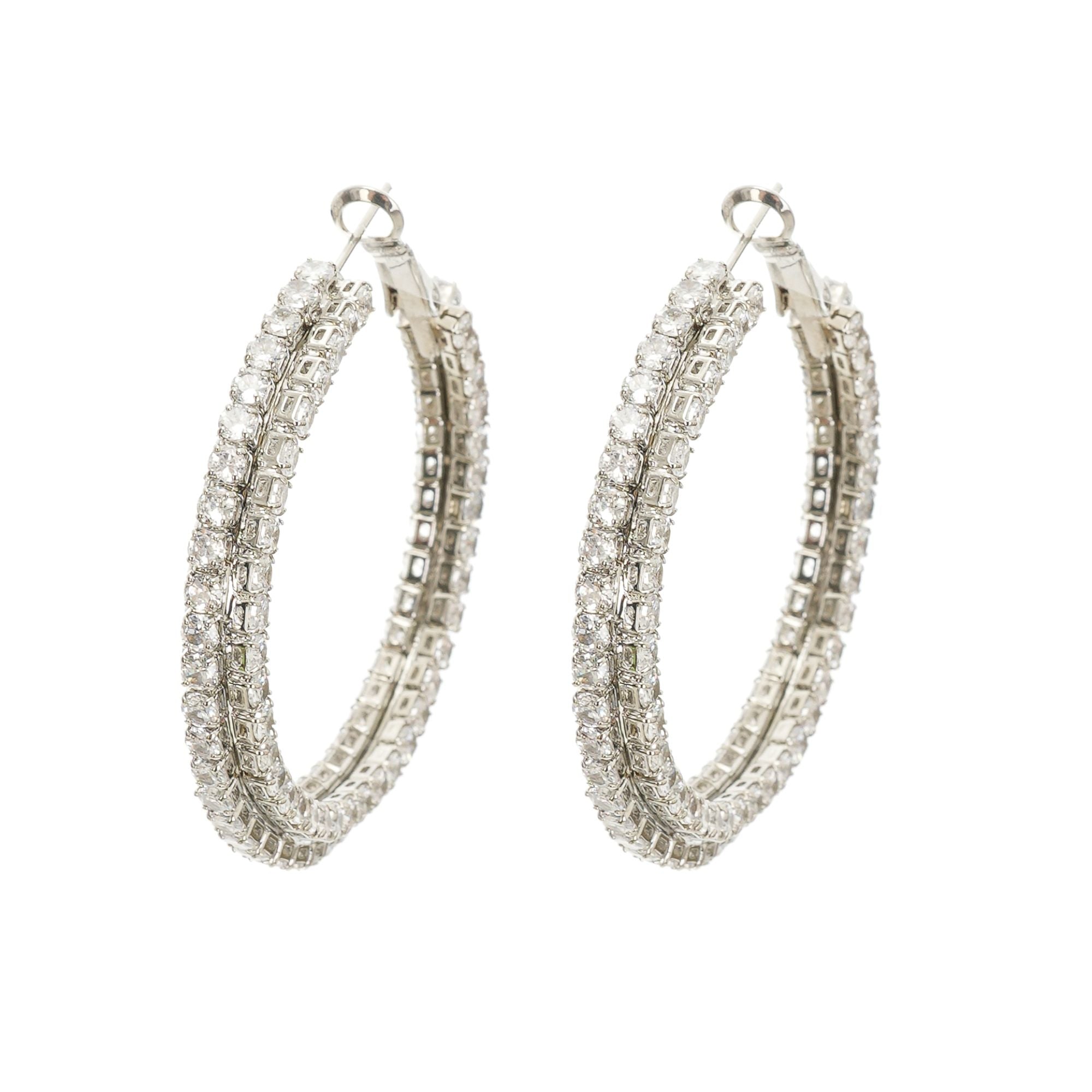 Saira Crystal Circle Earrings Avalabel