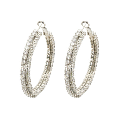 Saira Crystal Circle Earrings Avalabel