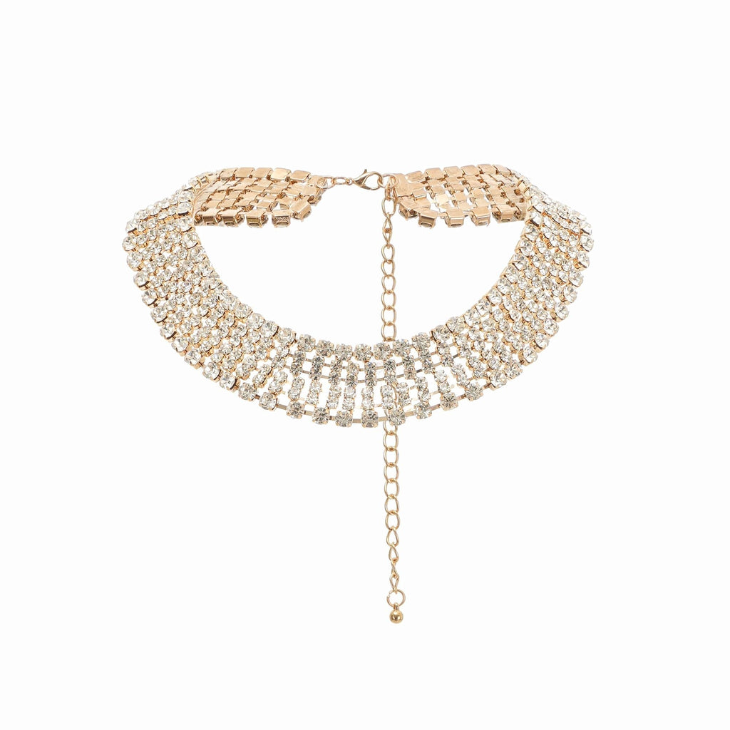 Rosalee Crystal Layered Necklace Avalabel
