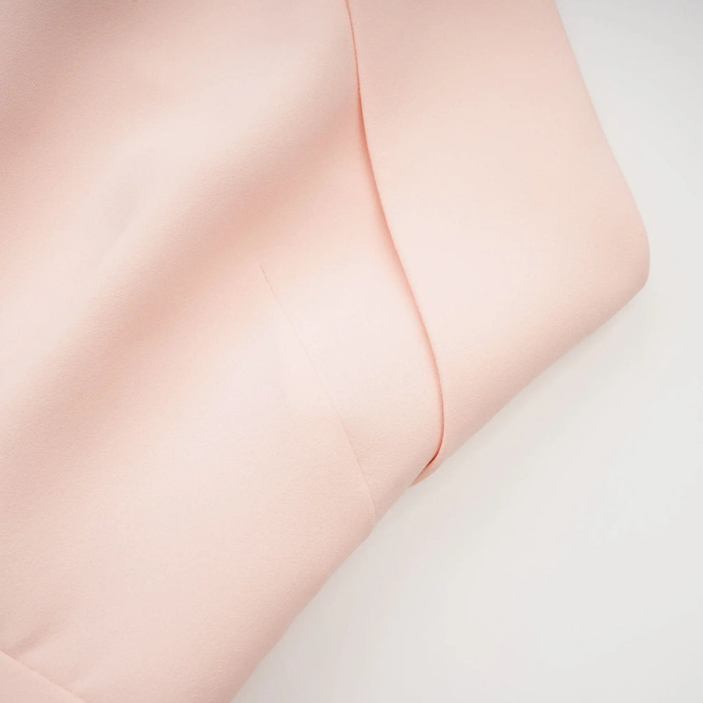 tara feather-detail tassel halter backless dress in pink Avalabel