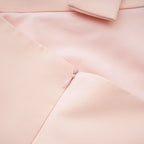 tara feather-detail tassel halter backless dress in pink Avalabel