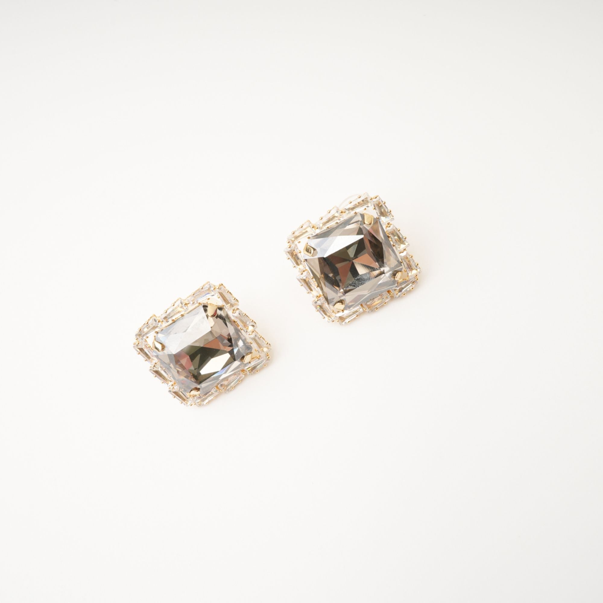 Solada Embellished Square Earrings Avalabel