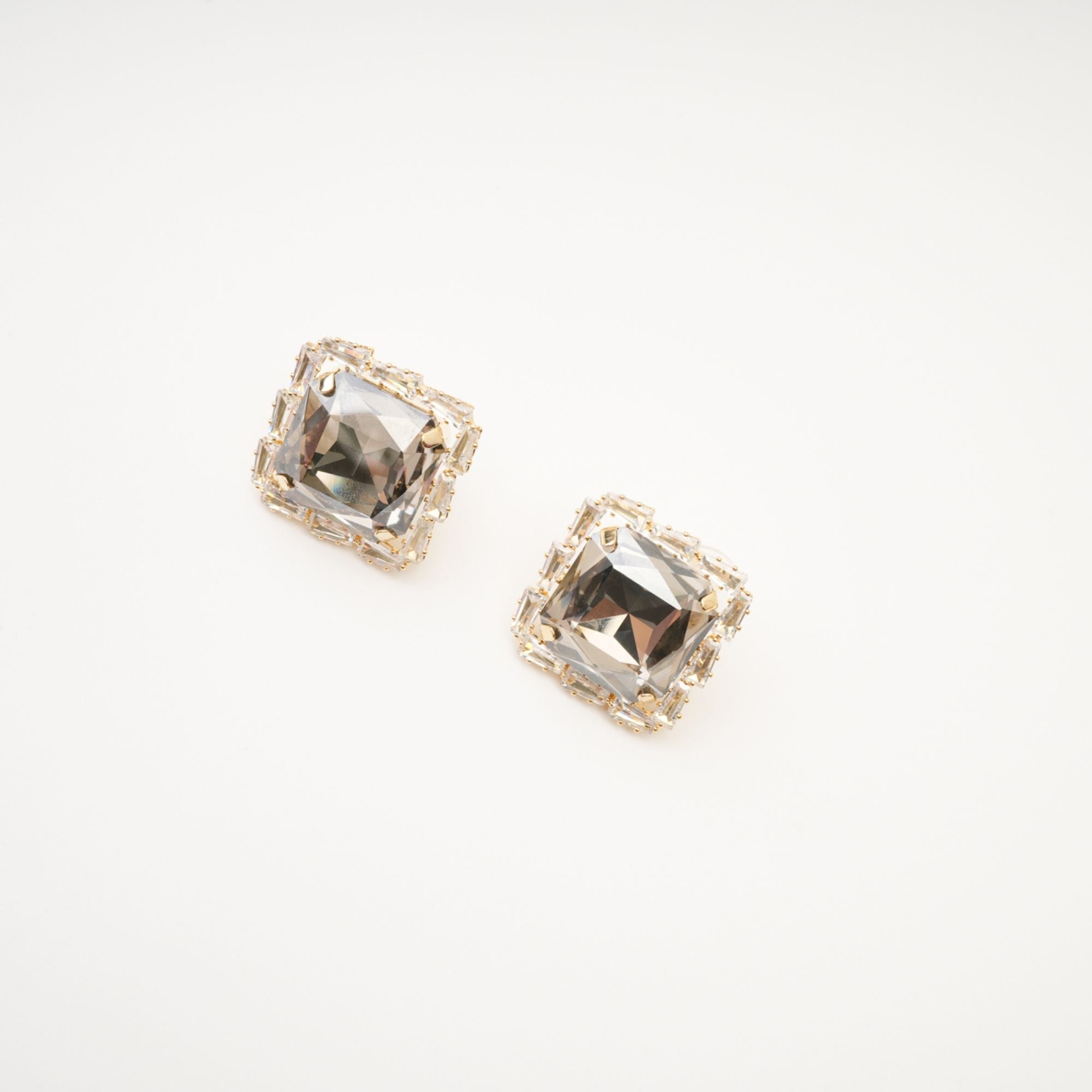 Solada Embellished Square Earrings Avalabel