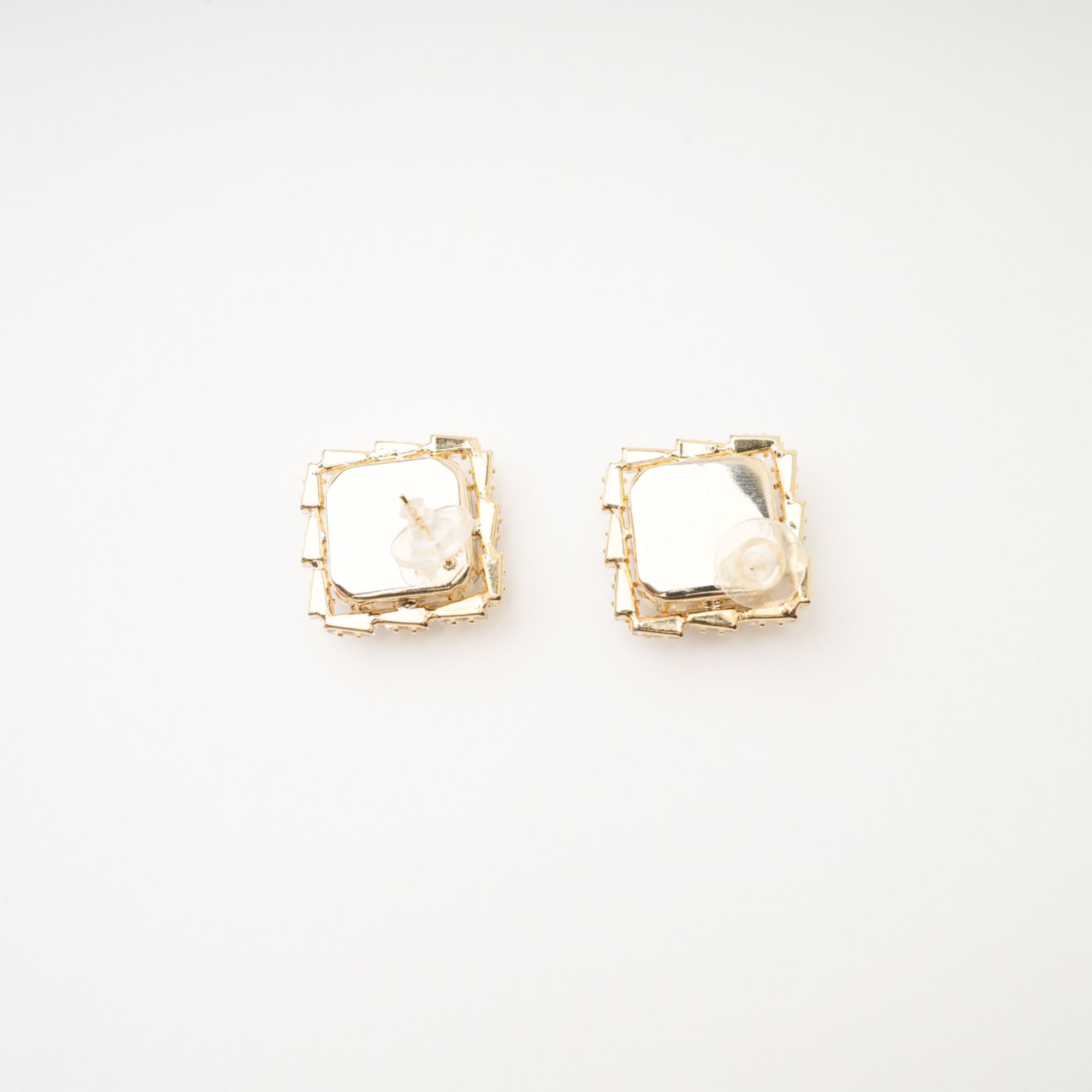 Solada Embellished Square Earrings Avalabel