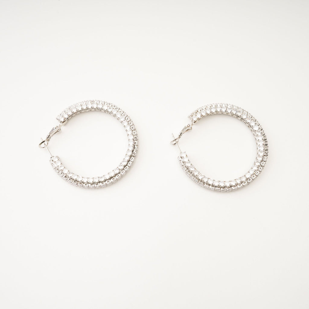 Saira Crystal Circle Earrings Avalabel