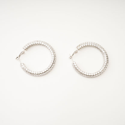 Saira Crystal Circle Earrings Avalabel