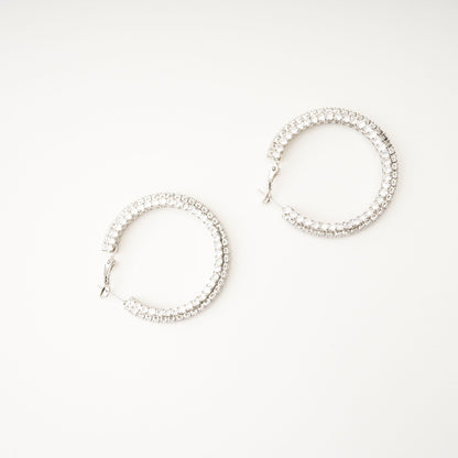 Saira Crystal Circle Earrings Avalabel