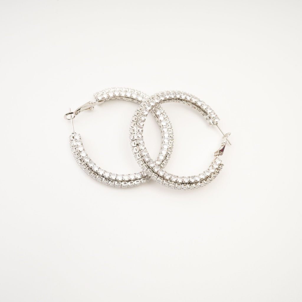 Saira Crystal Circle Earrings Avalabel