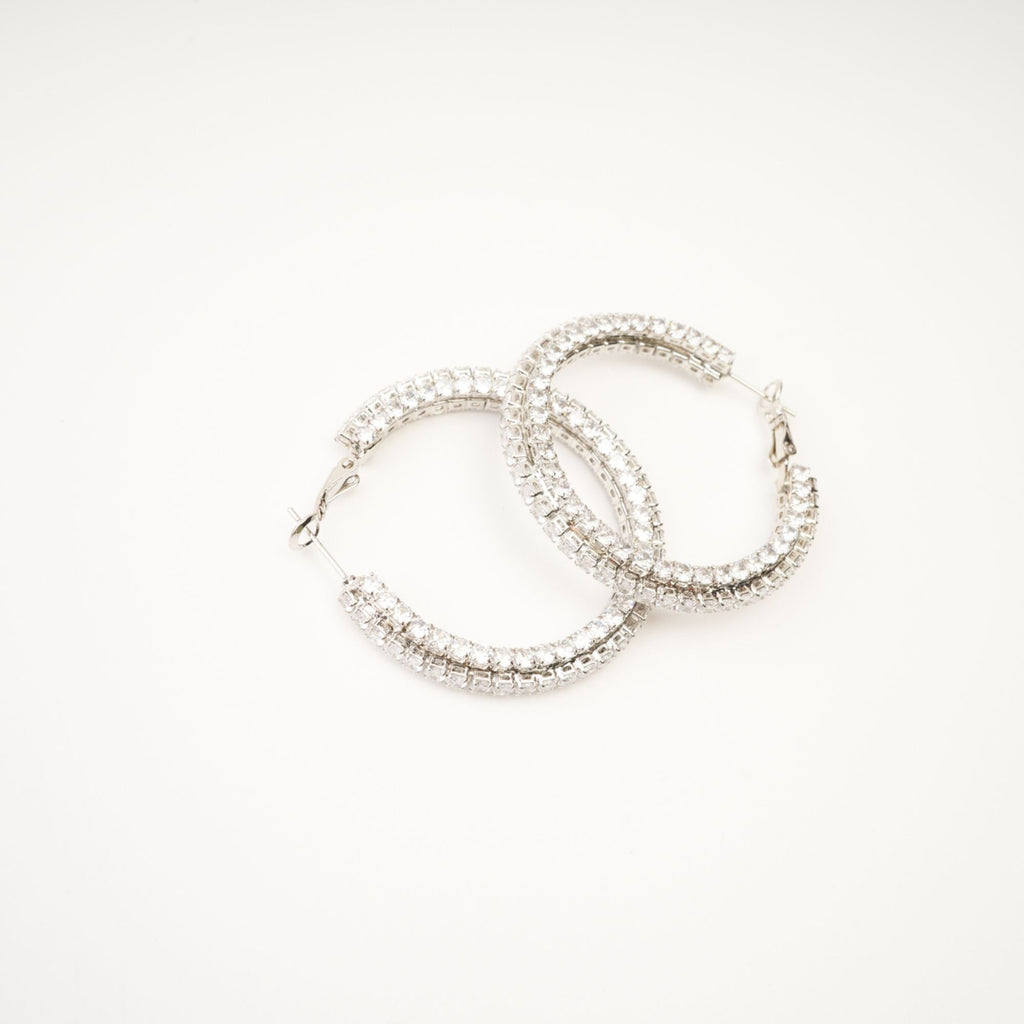 Saira Crystal Circle Earrings Avalabel