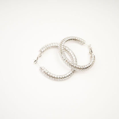 Saira Crystal Circle Earrings Avalabel
