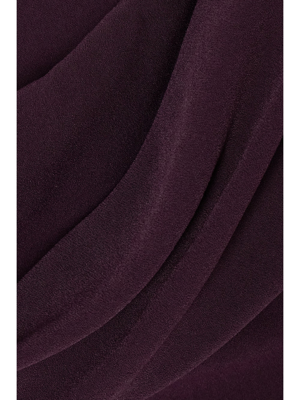 Draped Off-The-Shoulder Crepe Maxi Dress in Burgundy Avalabel