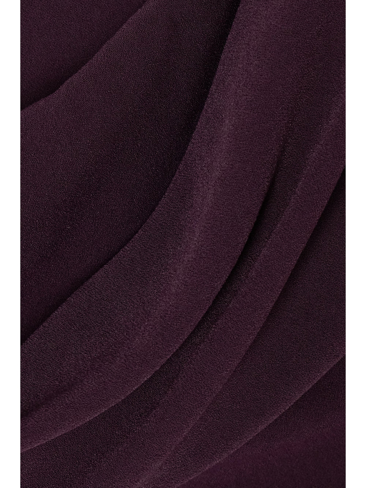 Draped Off-The-Shoulder Crepe Maxi Dress in Burgundy Avalabel