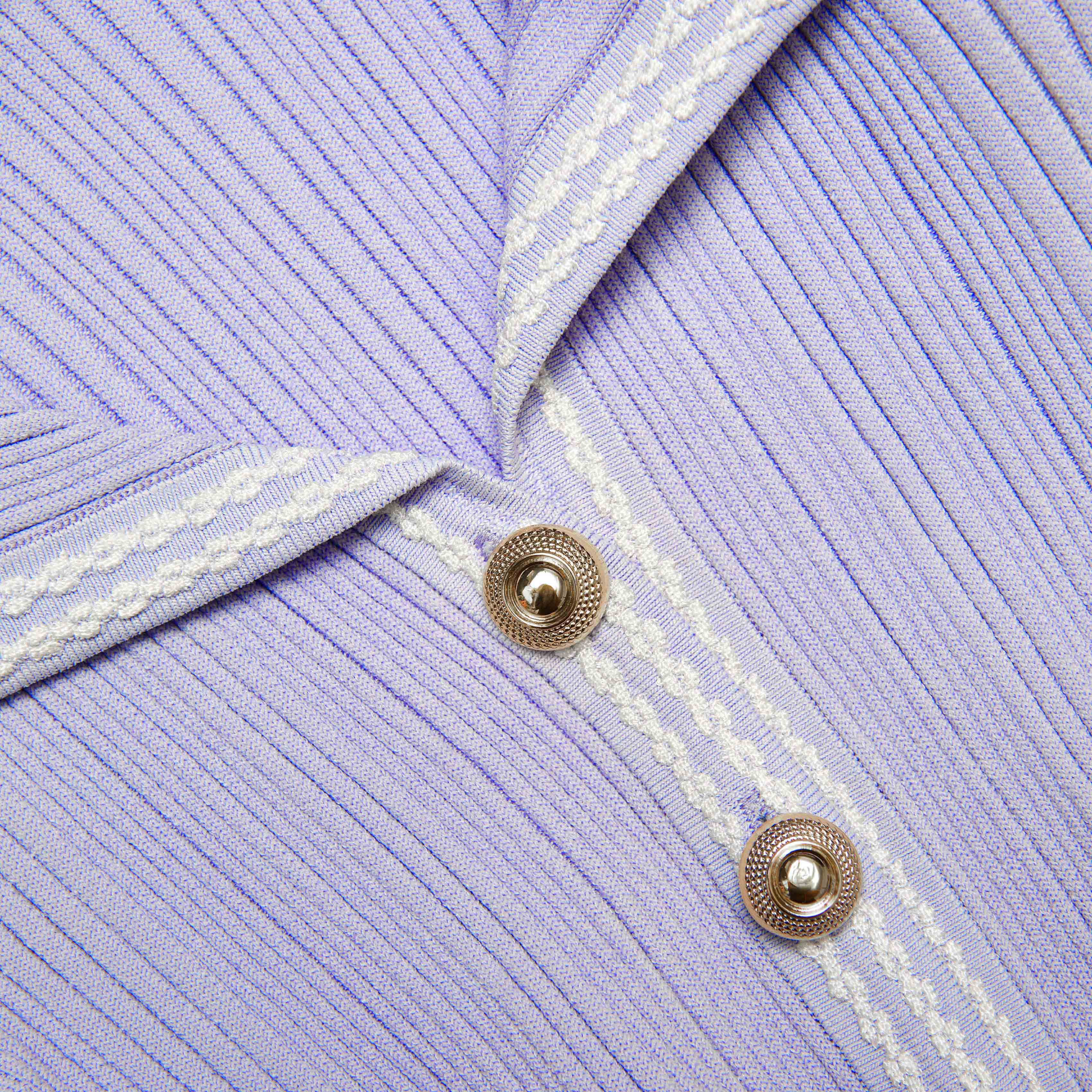 Lilac Ribbed Knit Mini Dress Soraya