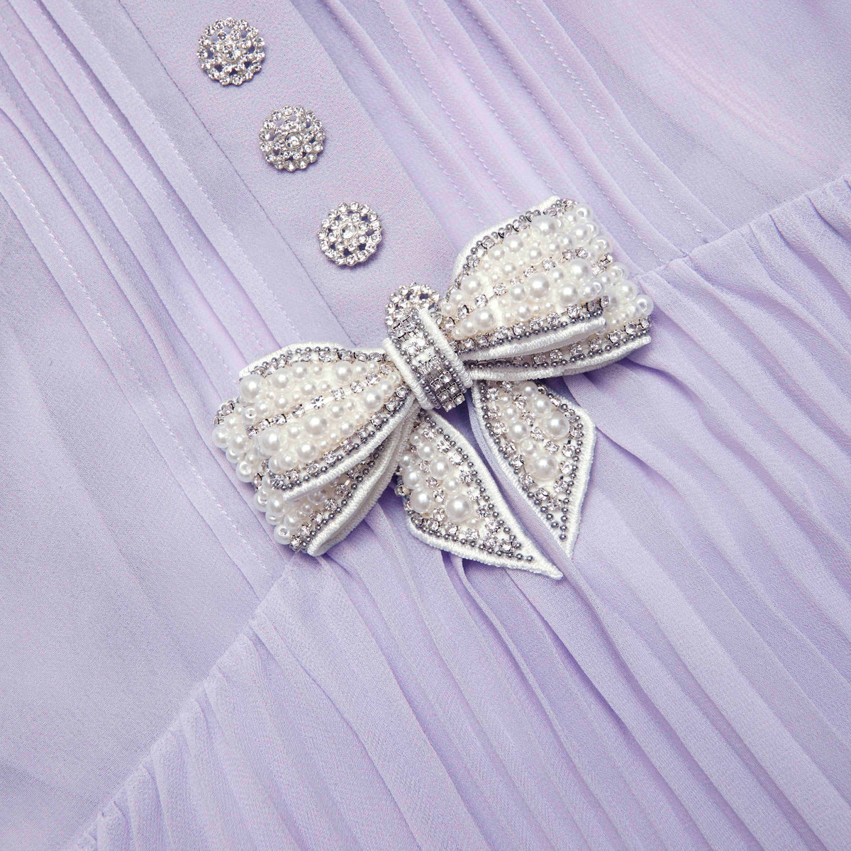 Lilac Chiffon Ruffle Maxi Dress Avalabel