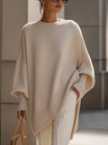Oversized Knit Poncho Sweater Avalabel
