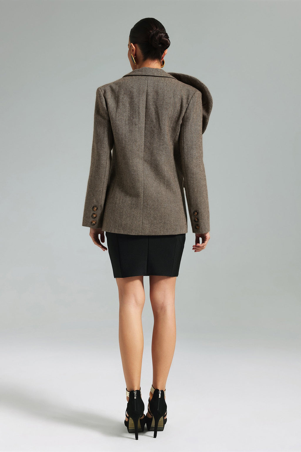 Sada Flower Blazer - Brown Avalabel