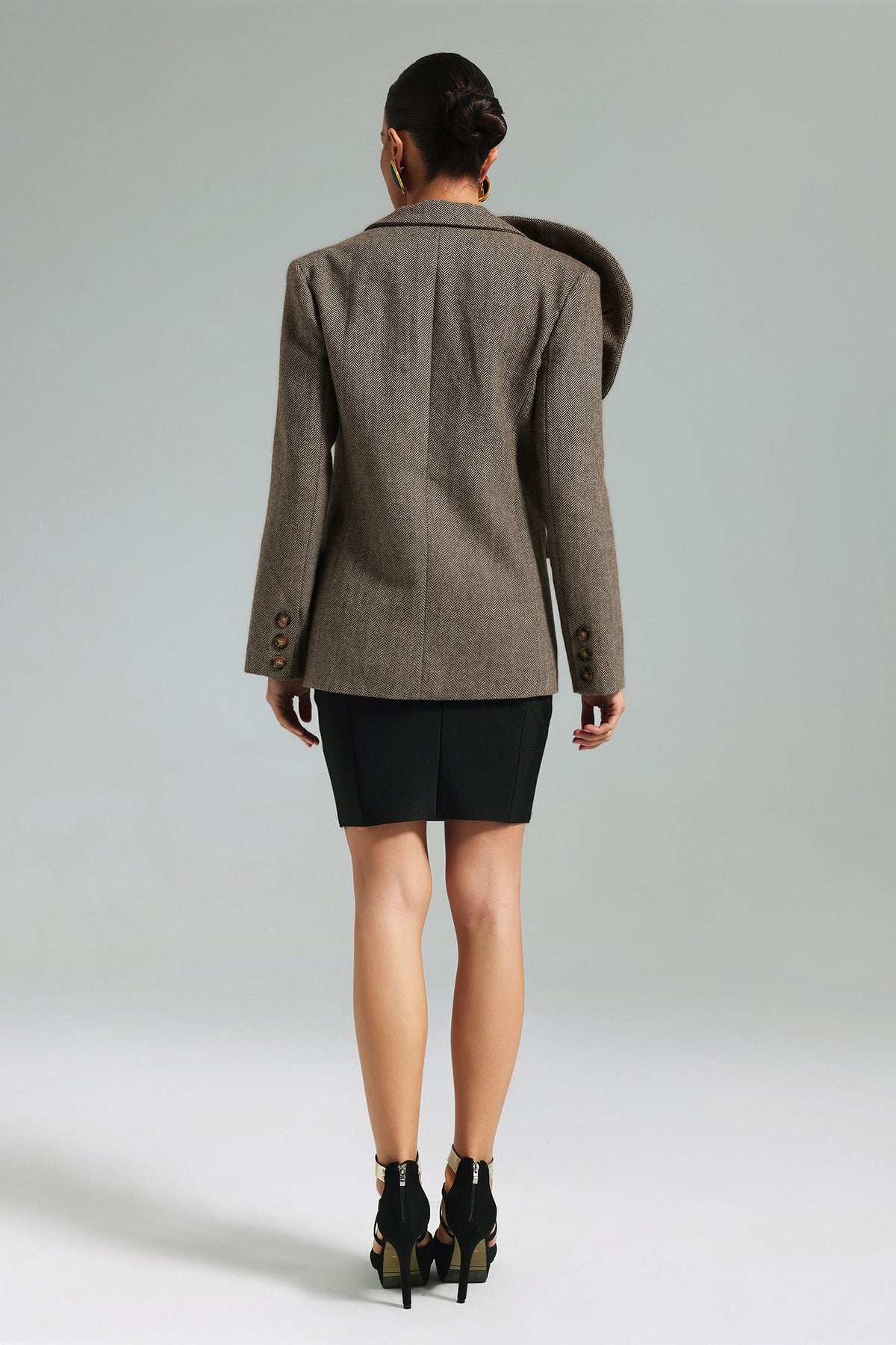Sada Flower Blazer - Brown Avalabel
