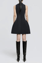 Asymmetrical Flared Mini Dress Avalabel