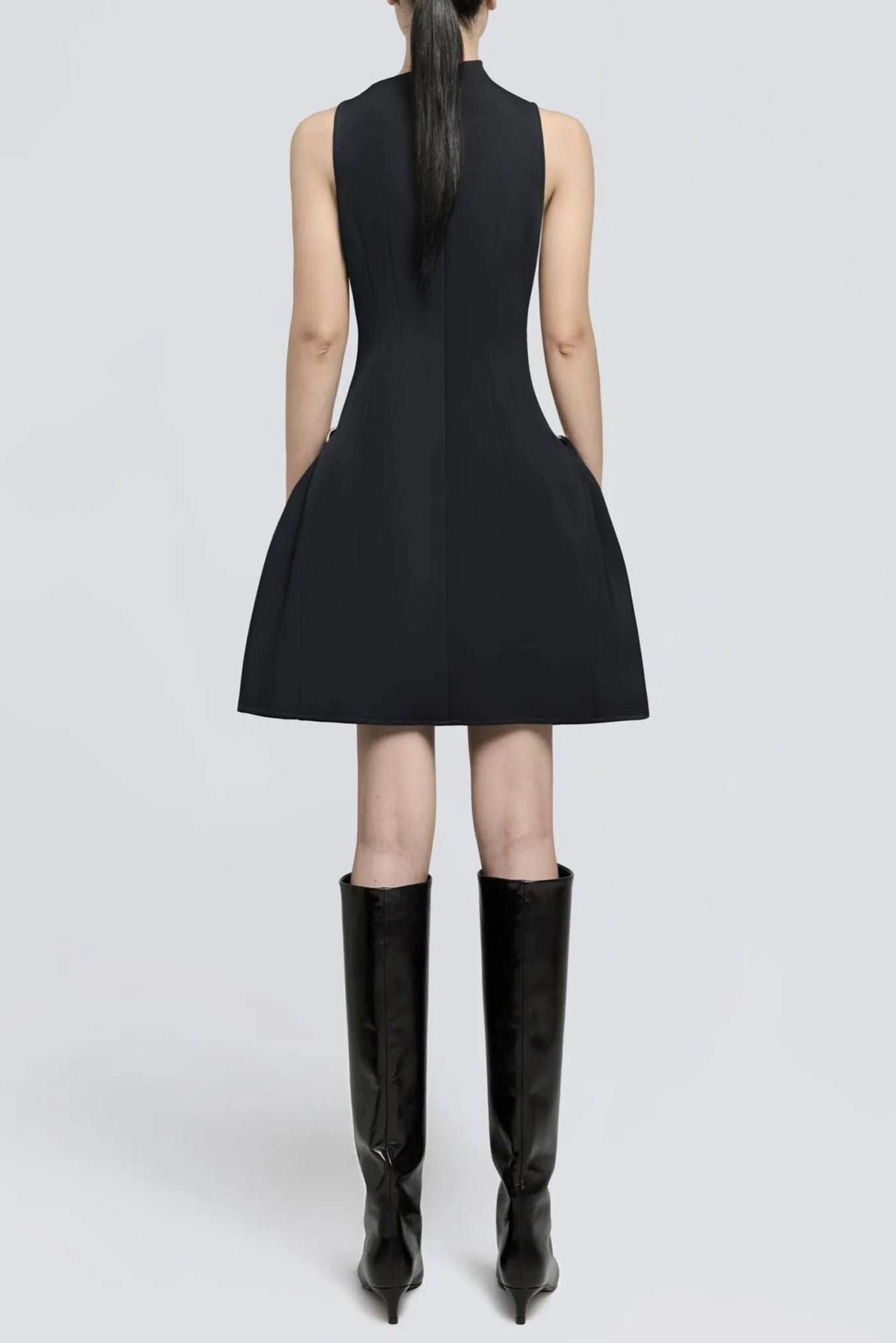 Asymmetrical Flared Mini Dress Avalabel