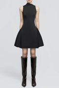 Asymmetrical Flared Mini Dress Avalabel