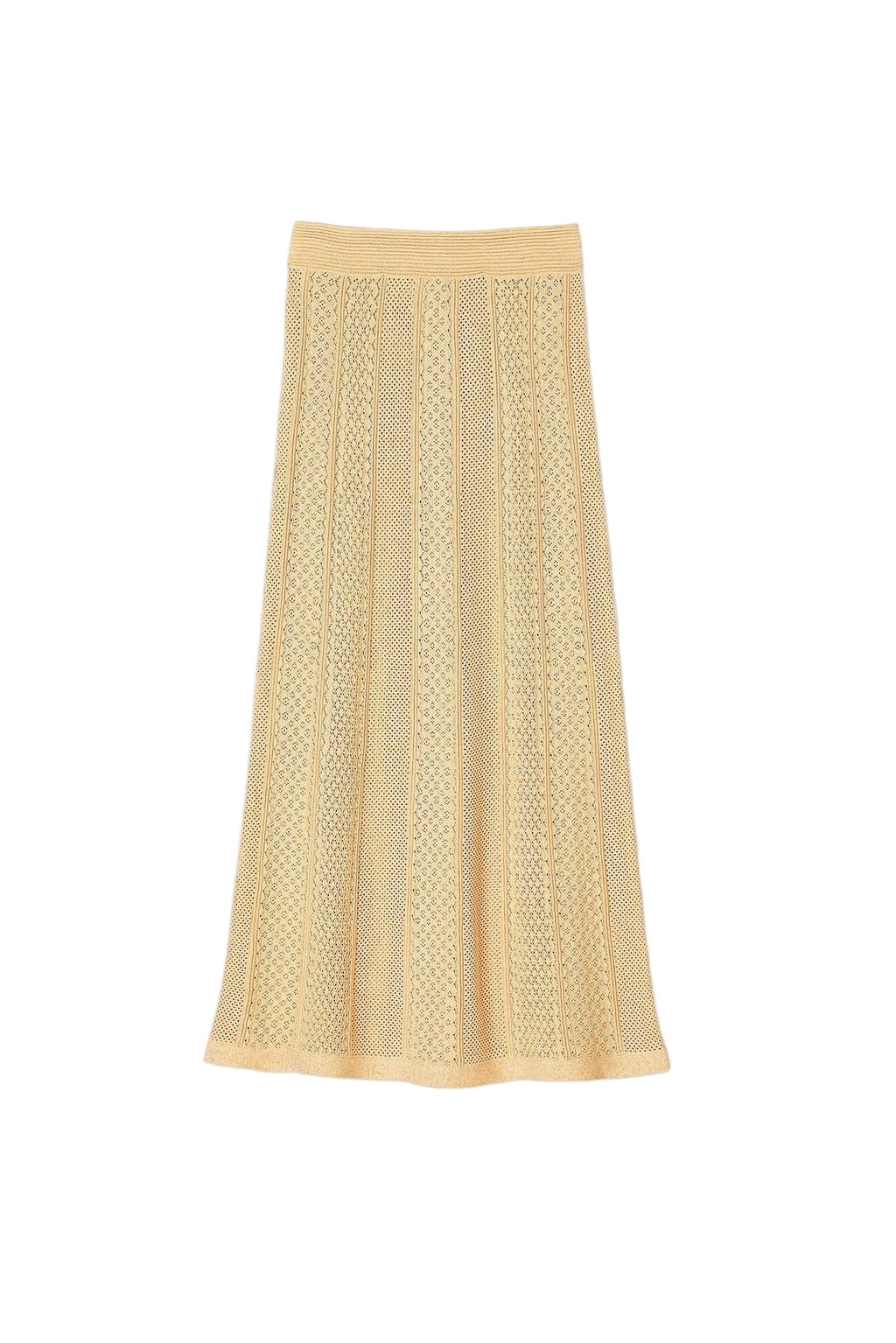 tiffany knit top maxi skirt in yellow Avalabel