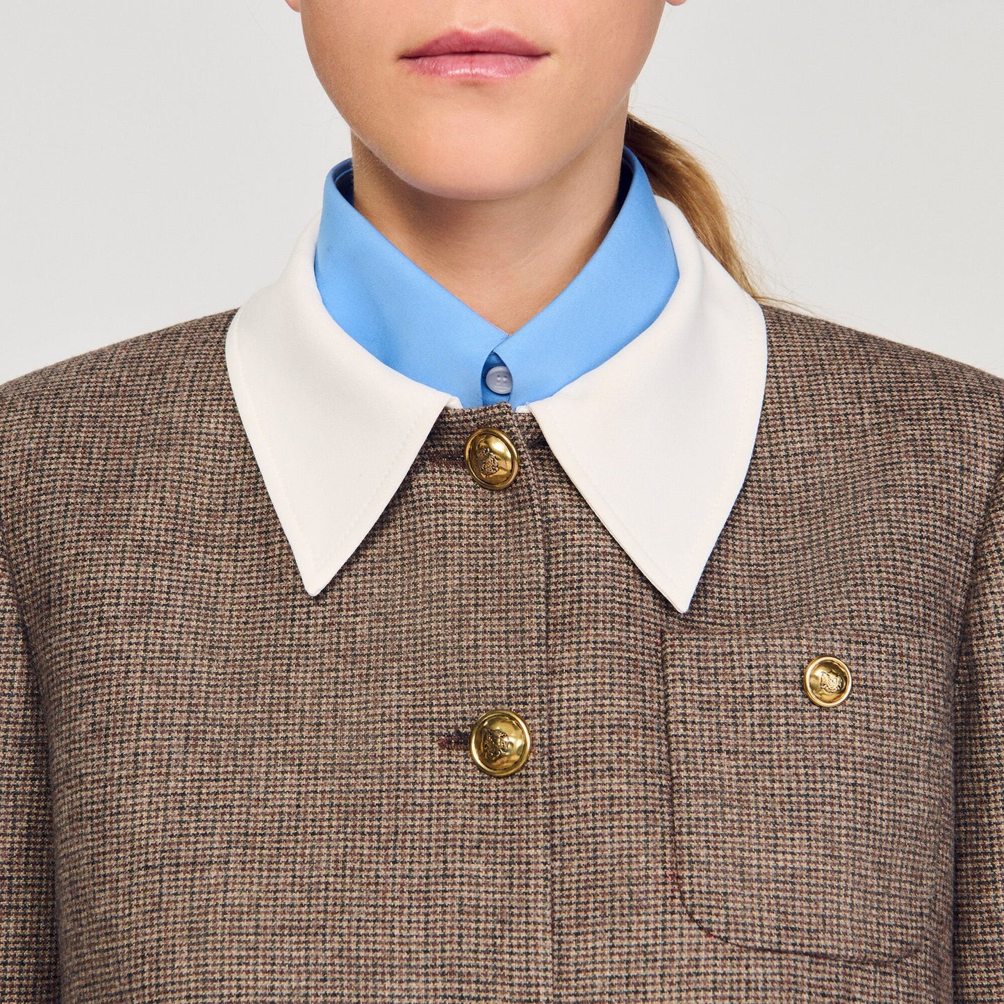 setlla Houndstooth suit jacket in brown