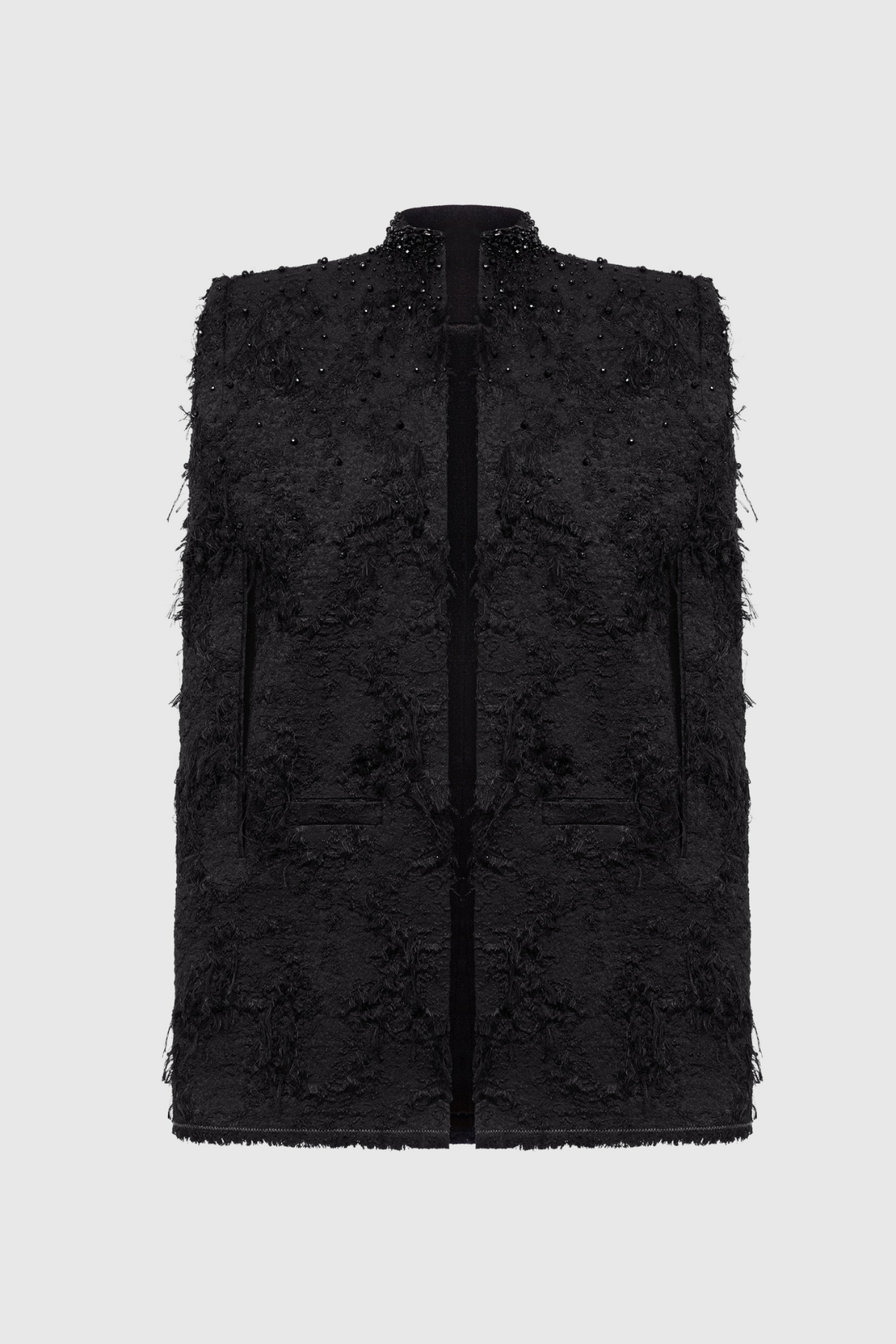 Santos Bow Jacquard Beaded Mini Dress - Black Avalabel