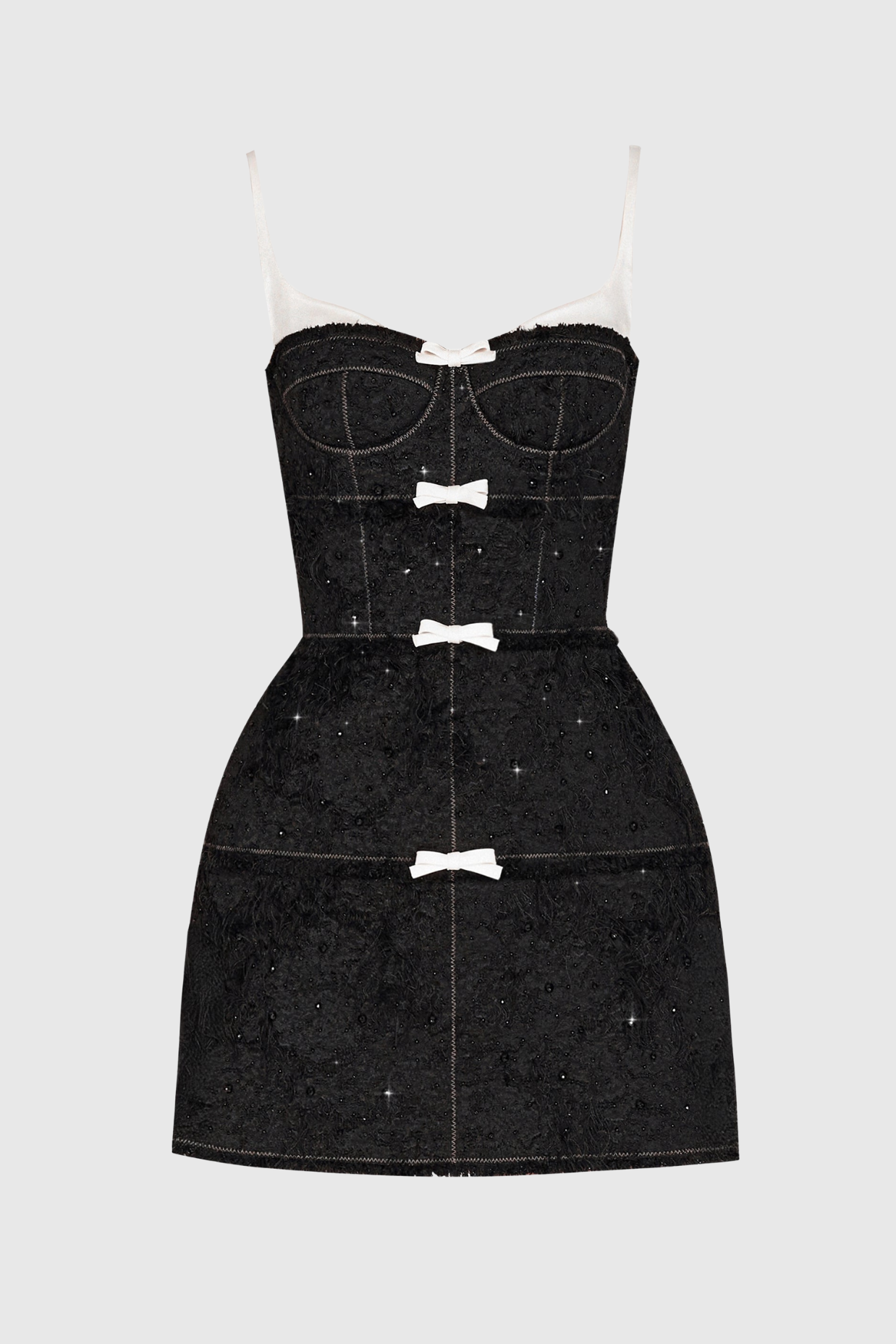 Santos Jacquard Beaded Cape - Black Avalabel