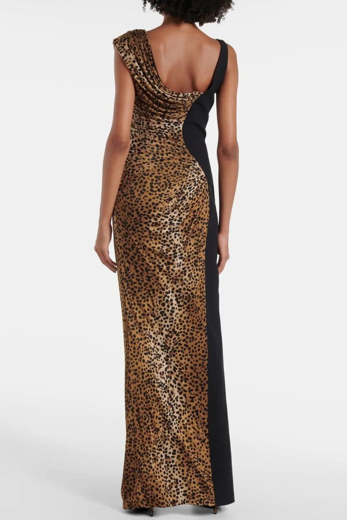 Sayera Leopard Ruched Maxi Dress Avalabel