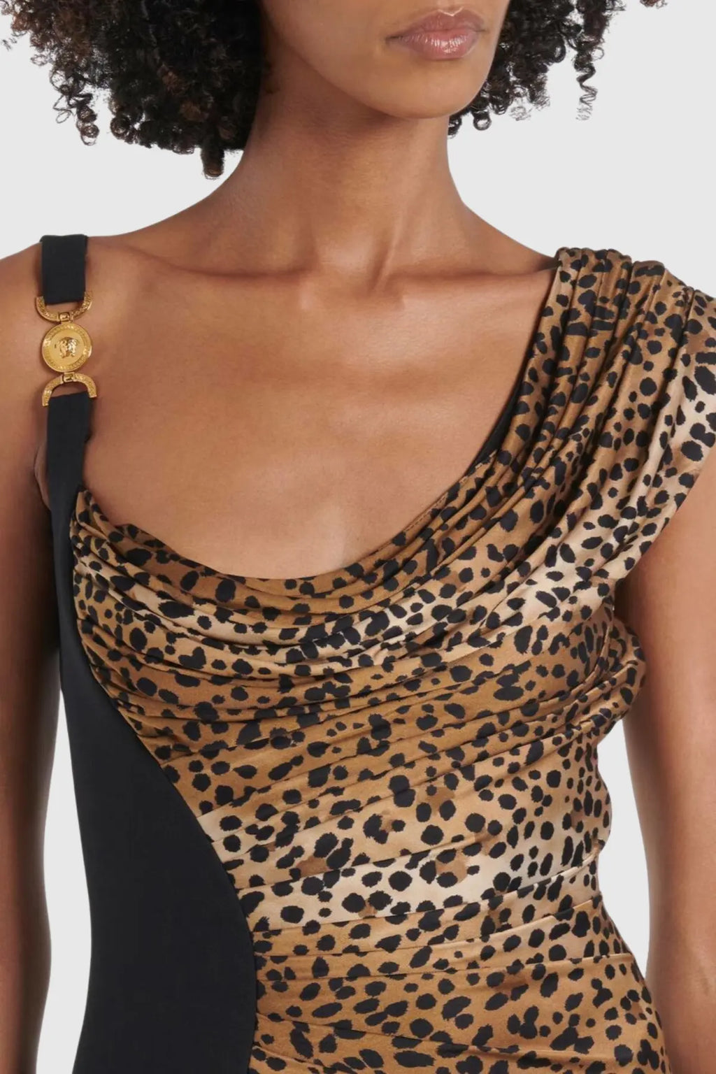 Sayera Leopard Ruched Maxi Dress Avalabel