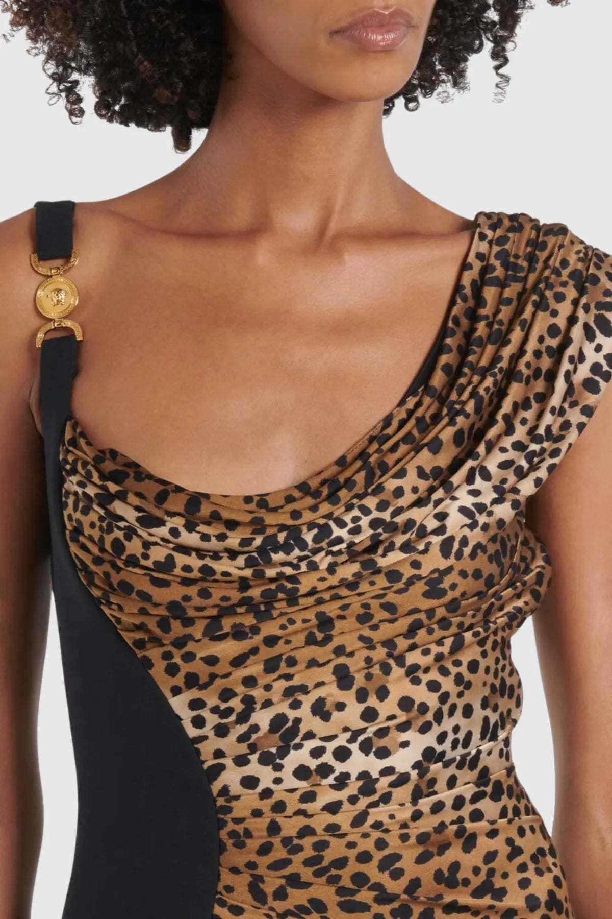 Sayera Leopard Ruched Maxi Dress Avalabel
