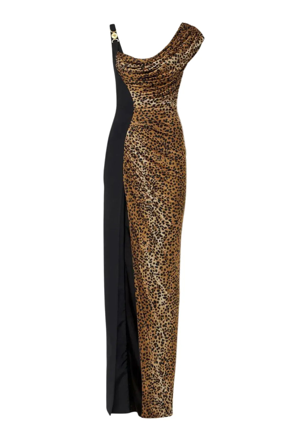Sayera Leopard Ruched Maxi Dress Avalabel
