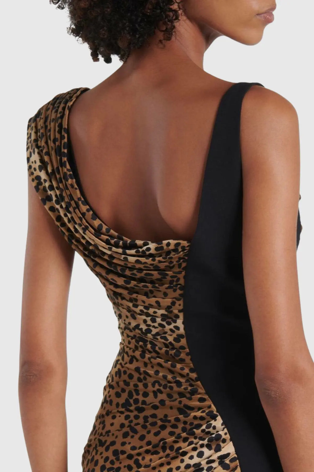 Sayera Leopard Ruched Maxi Dress Avalabel